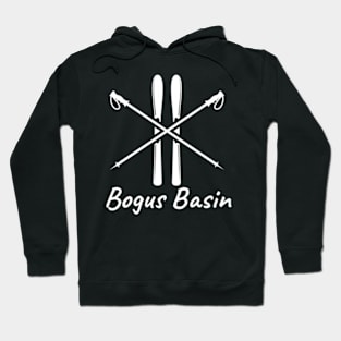 Bogus Basin Idaho Ski Skier Skiing Poles Winter Vacation Hoodie